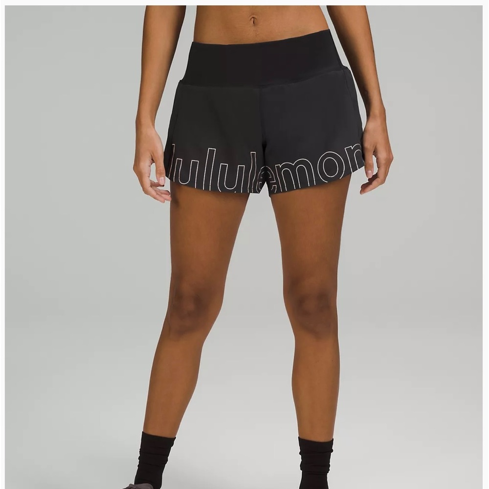 NWOT speed up mid rise lined Lululemon limited edition shorts!!